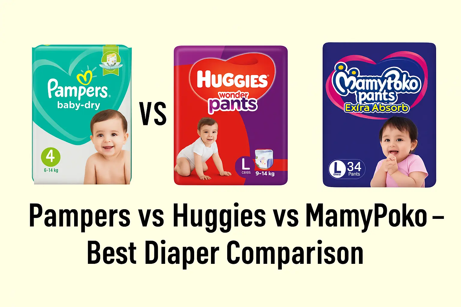 Pampers vs Huggies vs MamyPoko
